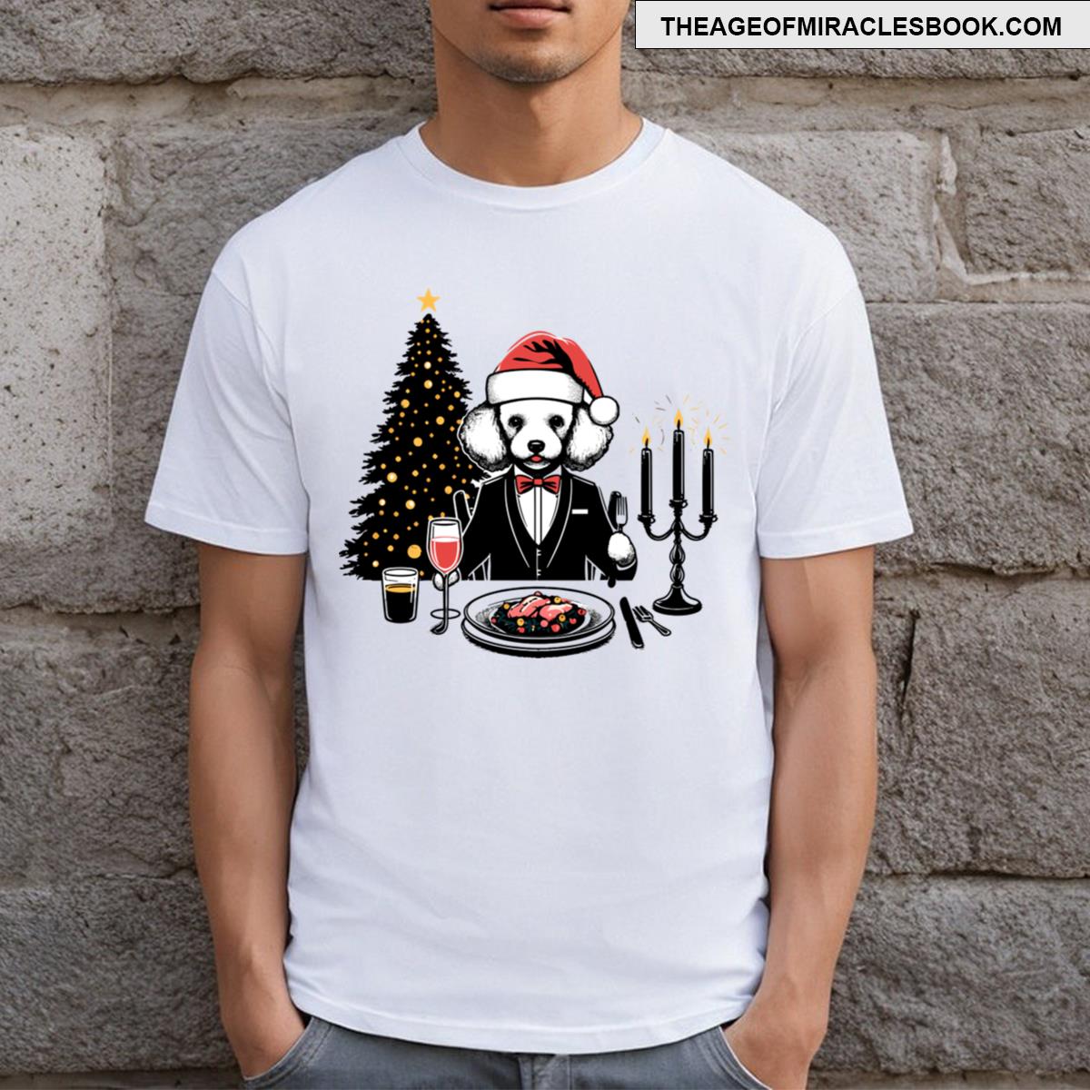 Poodle Dog Christmas T-shirt