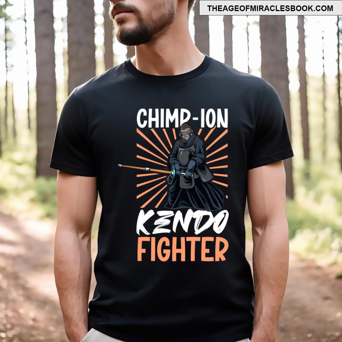Chimpanzee Doing Kendo T-shirt