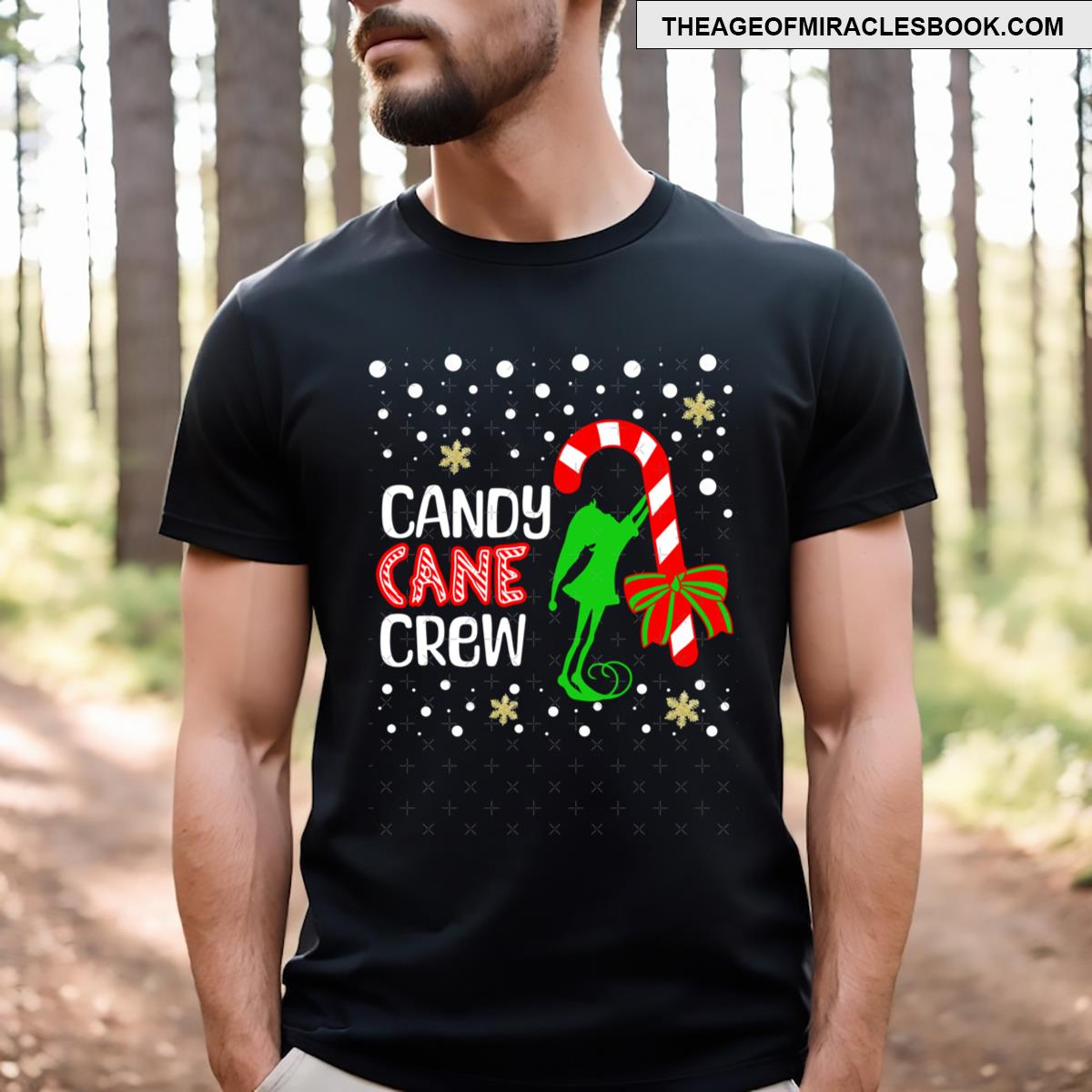 Christmas Candy Cane Crew T-shirt