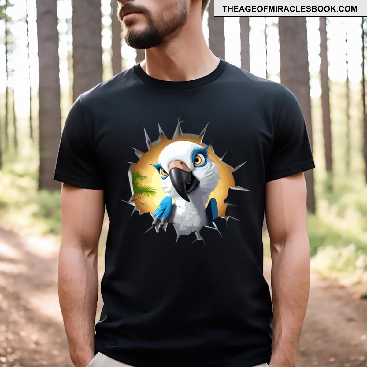 Cute Parrot Peeking T-shirt