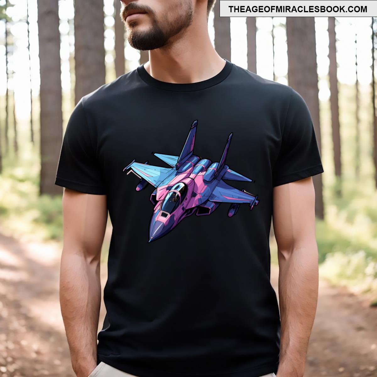 Fighter Jet Airplane Cartoon T-shirt