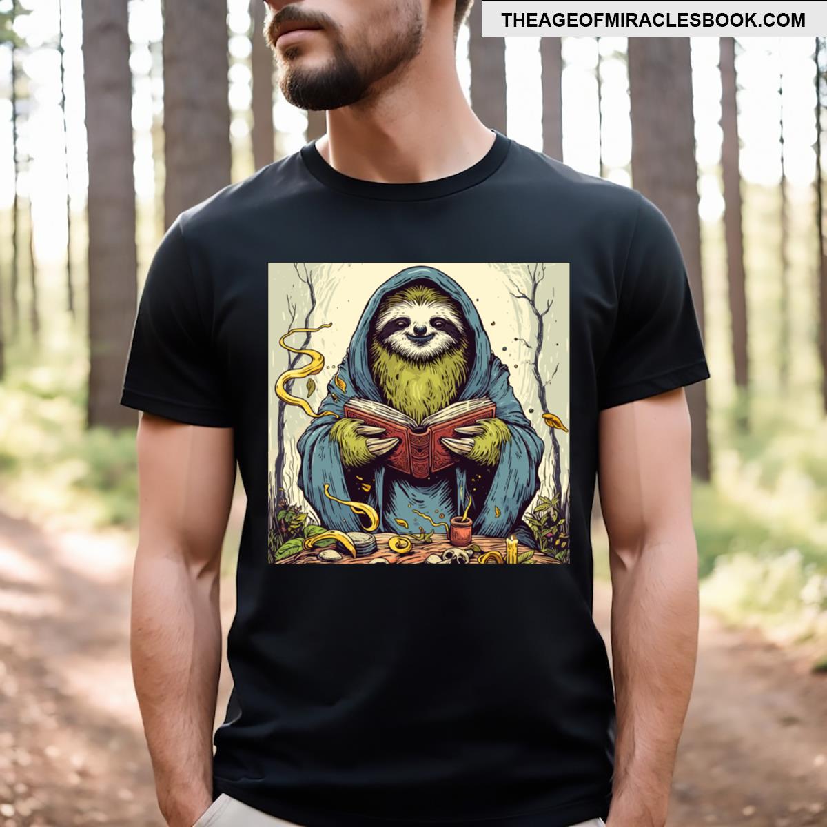Retro Vintage Sloth Wizard T-shirt