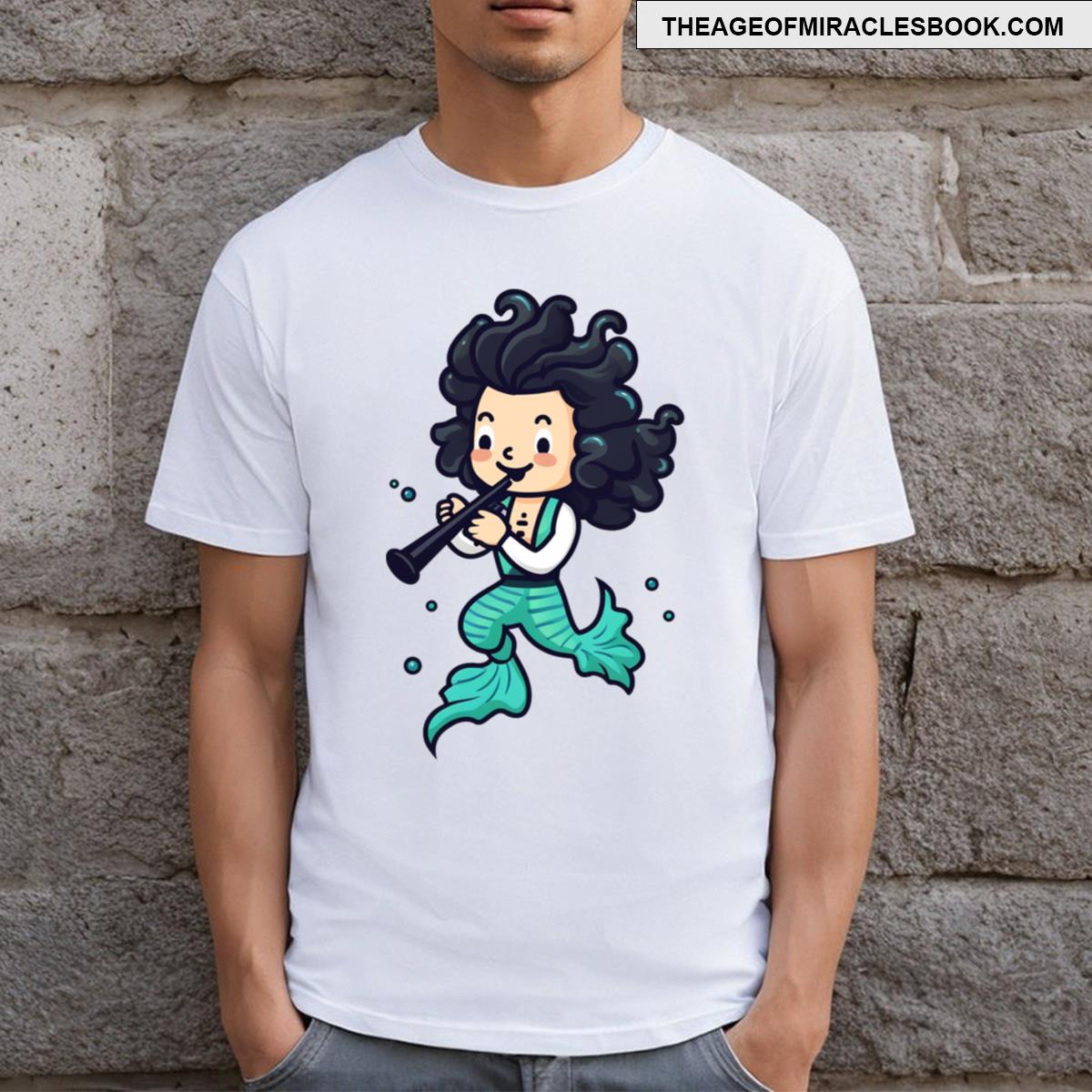 Chibi Merman Playing Clarinet T-shirt
