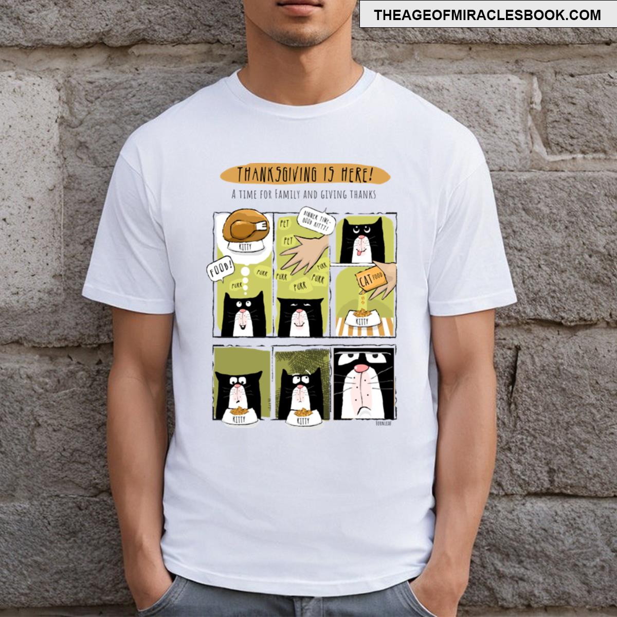 Cat Thanksgiving Managing Expectations T-shirt Cat Thanksgiving Managing Expectations T-shirt
