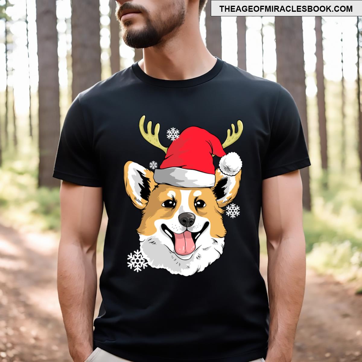 Corgi Christmas Santa T-shirt