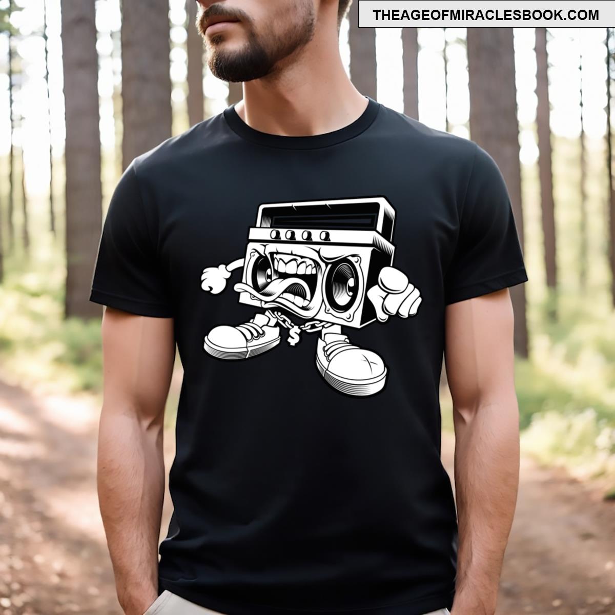 Graffiti Boombox Mono T-shirt