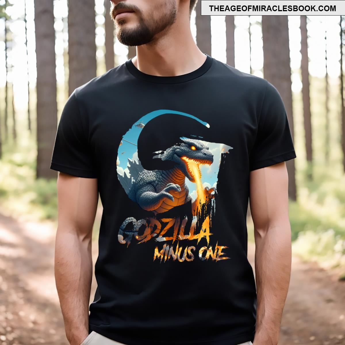 Cartoon Godzilla Minus One T-shirt