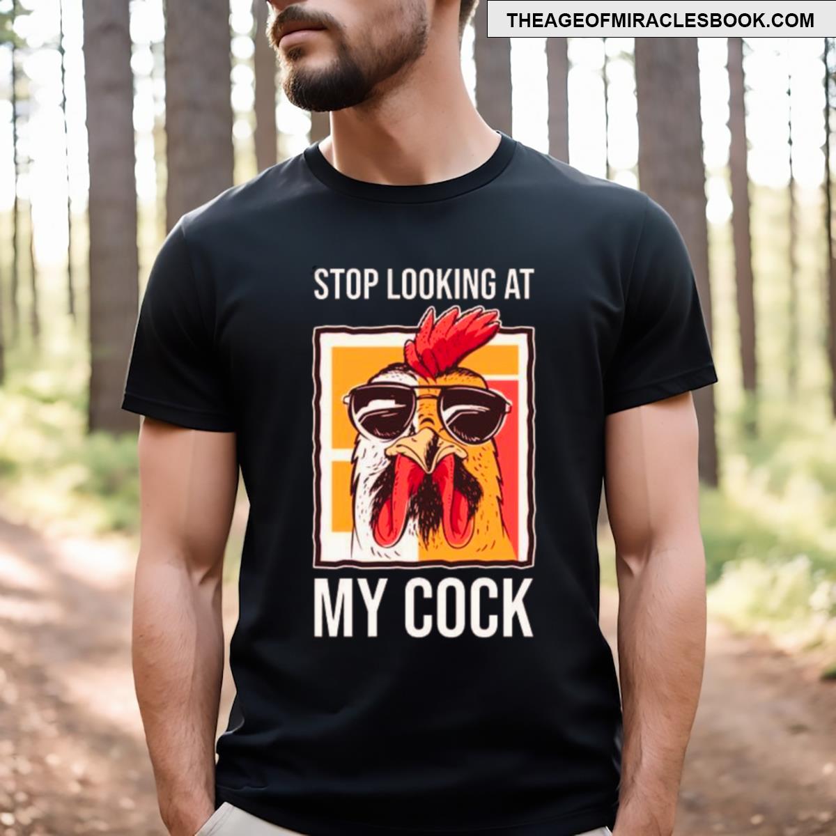 Stop Looking At My Funny Logo T-shirt