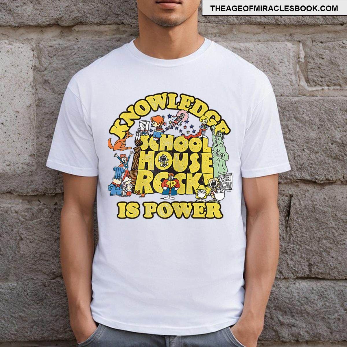 Schoolhouse Rock Knowledge Is Power Logo Group Essential T-shirt