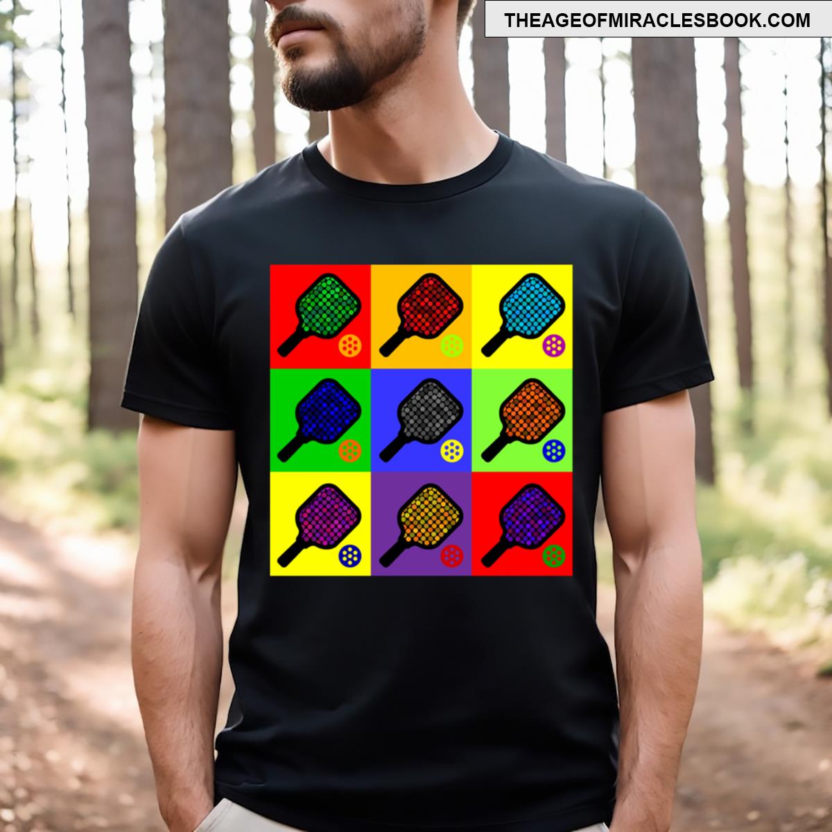 Dot Art Andy Warhol Inspired Pickleball T-shirt