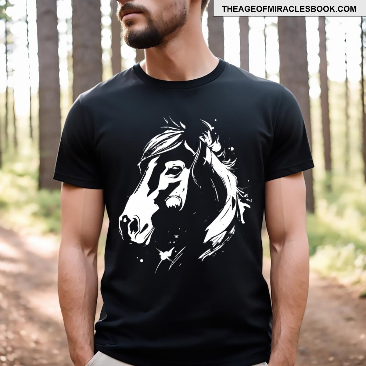 Horse In White T-shirt