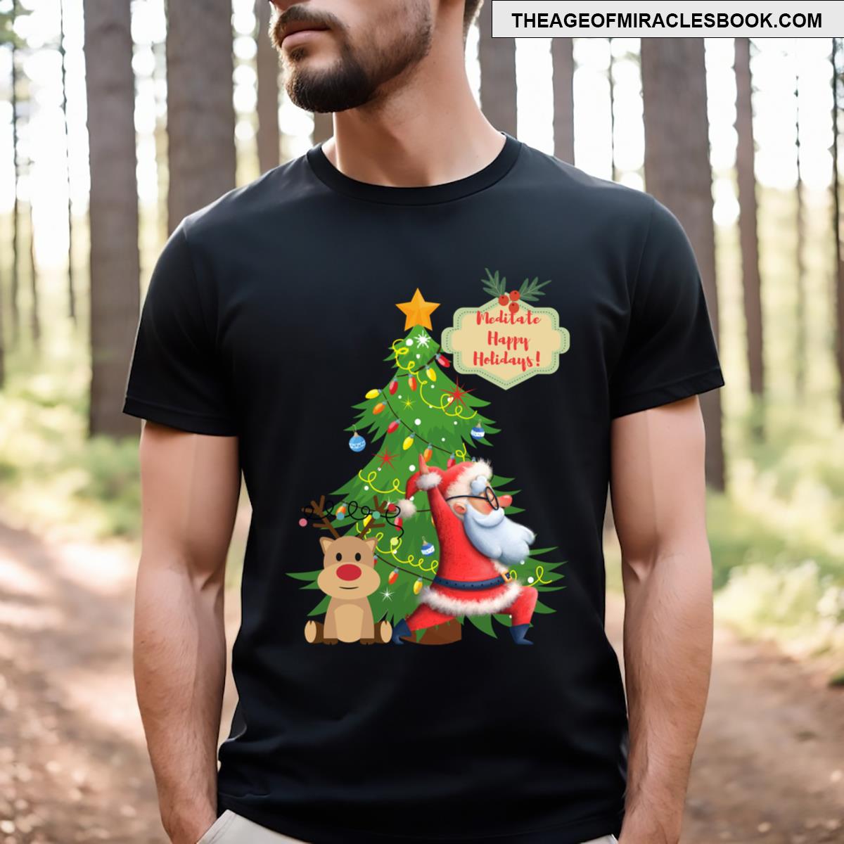 Meditate Happy Holidays T-shirt
