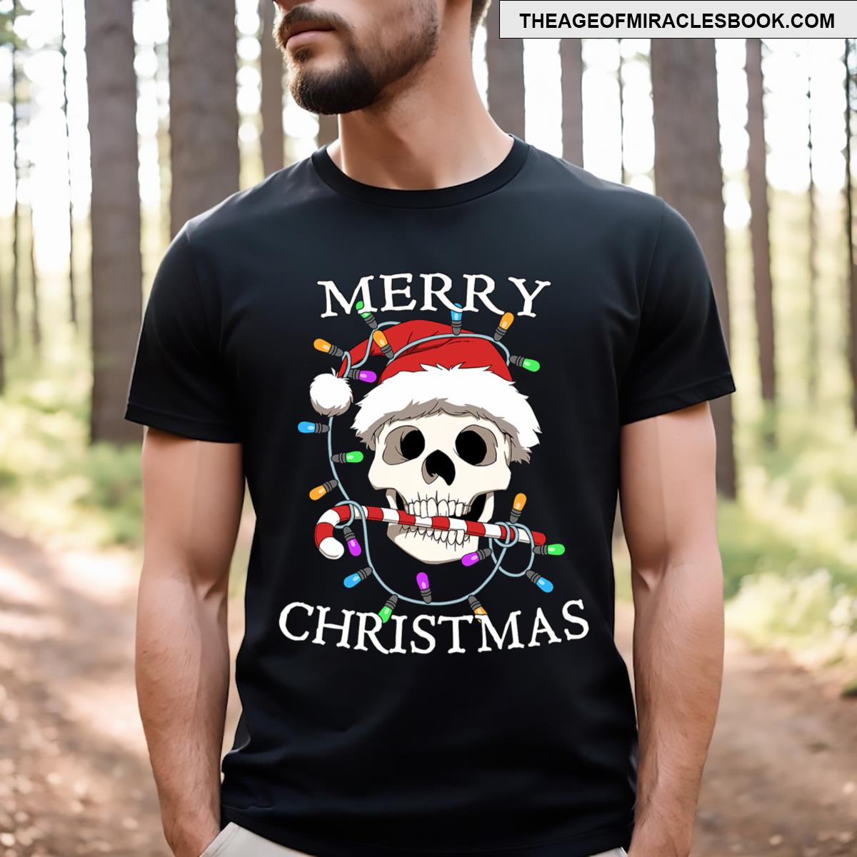 Merry Christmas Skull Skeleton Men T-shirt