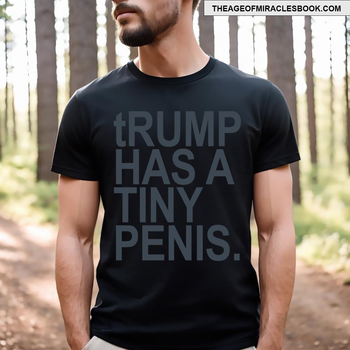 Trump Has A Tiny Penis Subtle Gray T-shirt