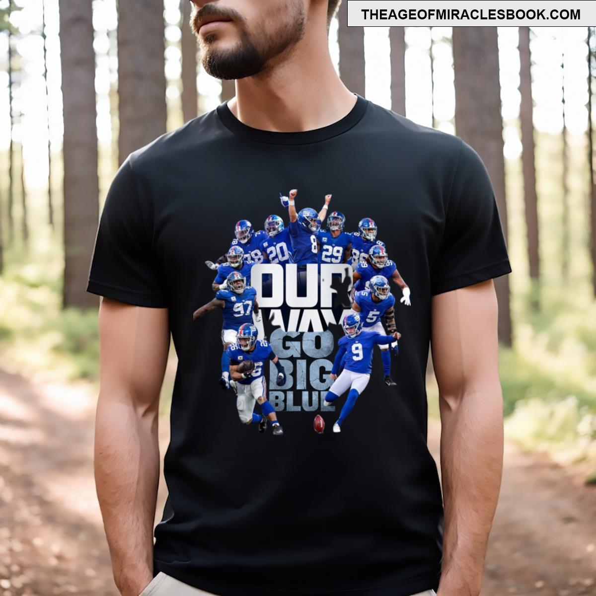 Go Big Blue Giants Digital Design T-shirt
