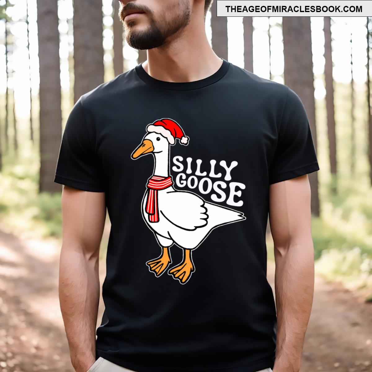 Silly Goose With Santa Hat T-shirt