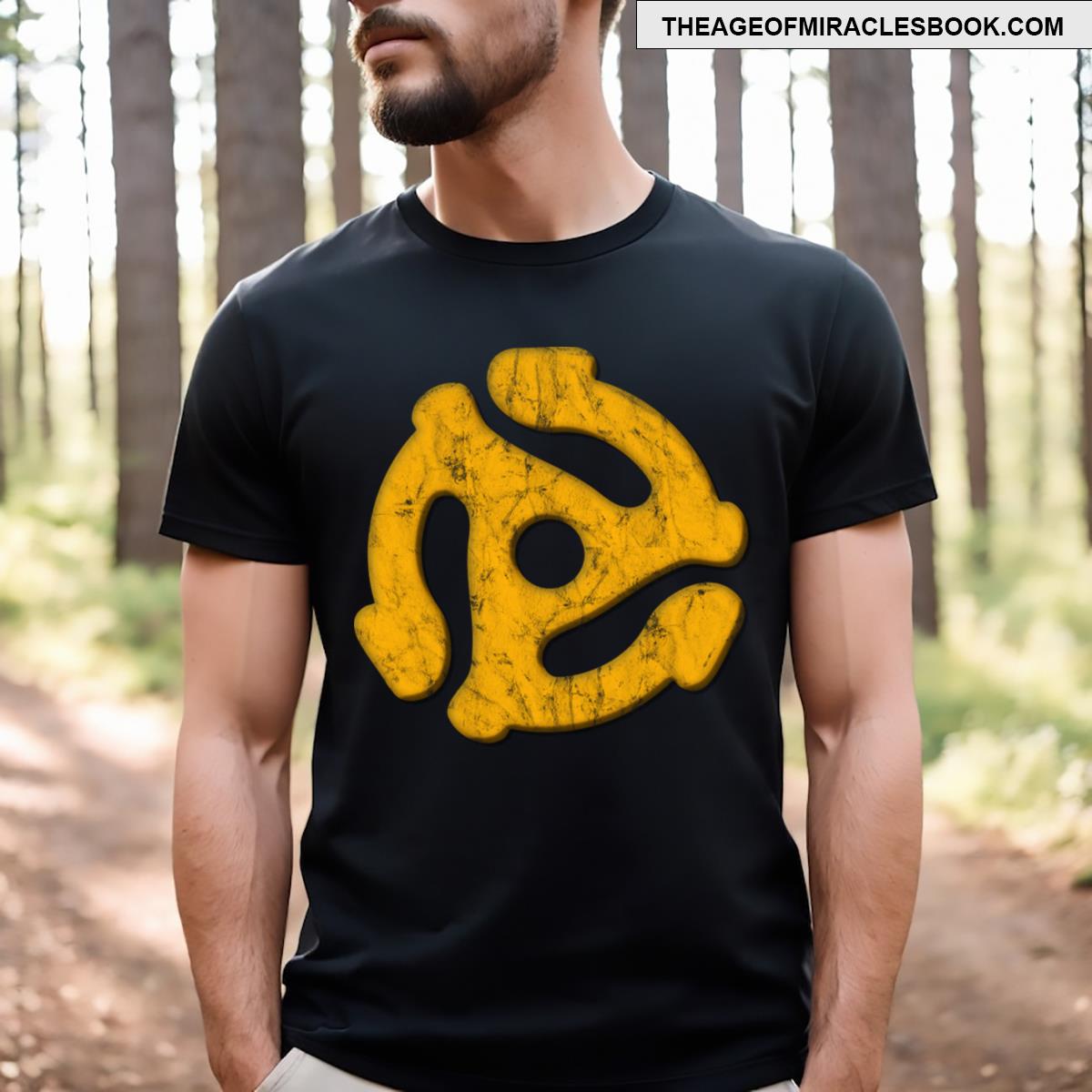45 Record Adapter Distressed T-shirt