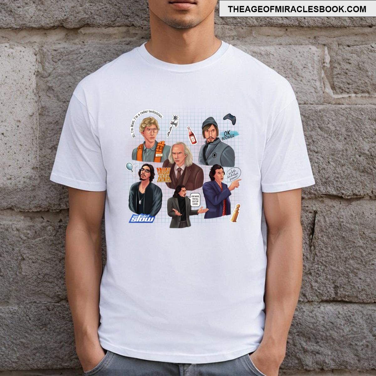 Adam Driver Snl Characters T-shirt