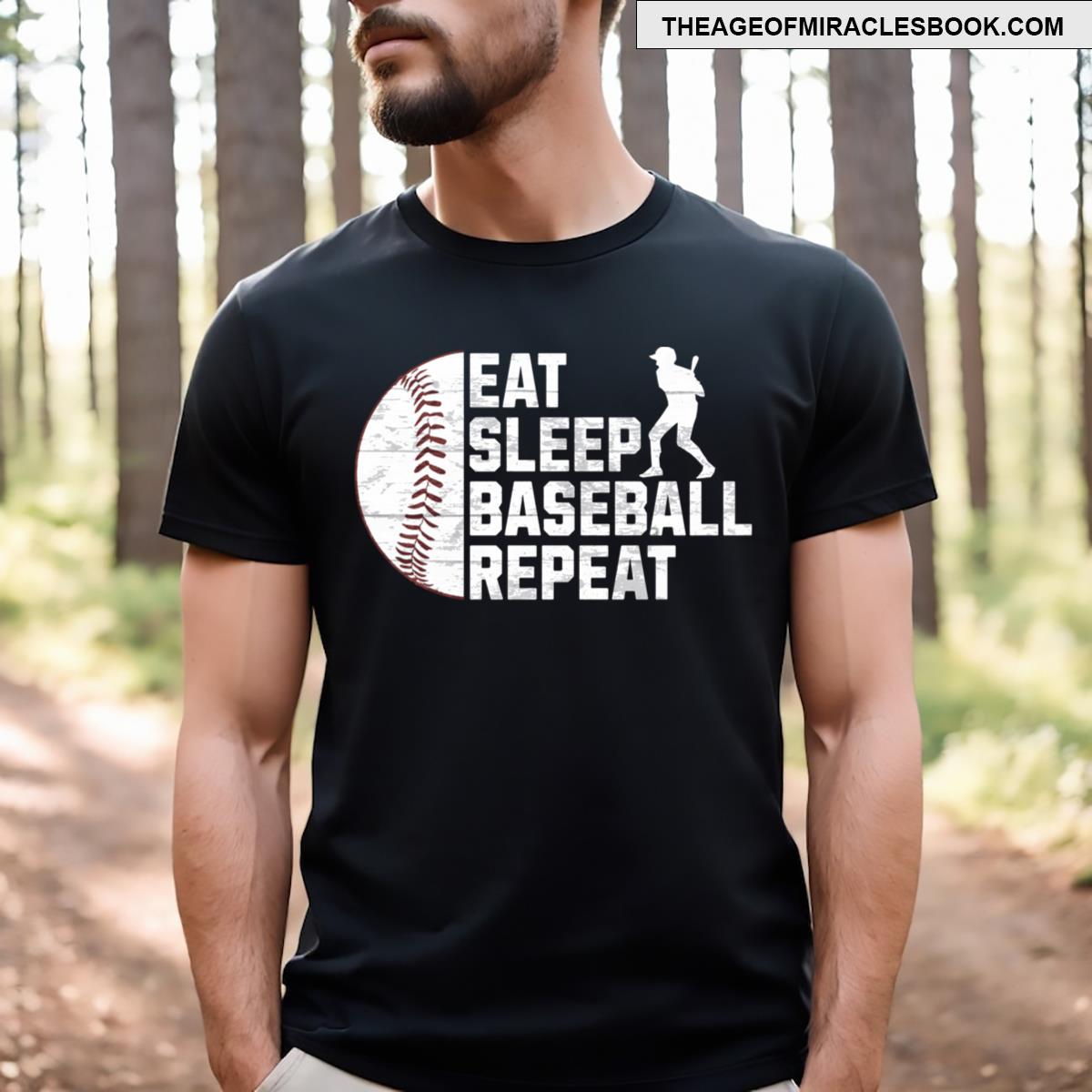 Eat Sleep Baseball Repeat T-shirt