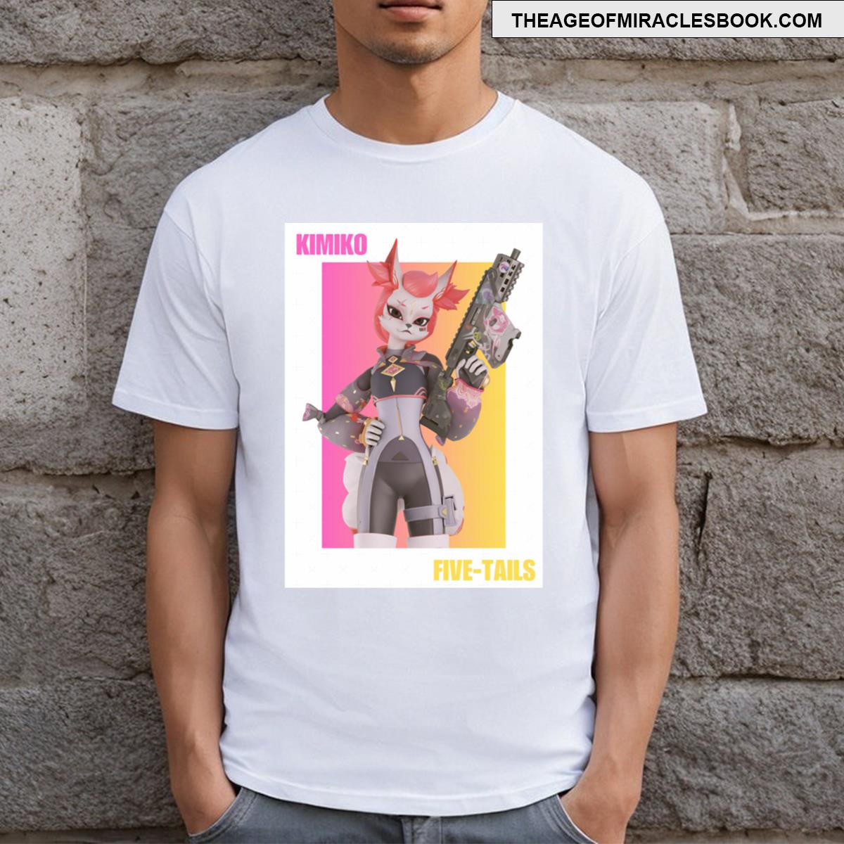 Kimiko Fivetails Magentayellow Gradient T-shirt