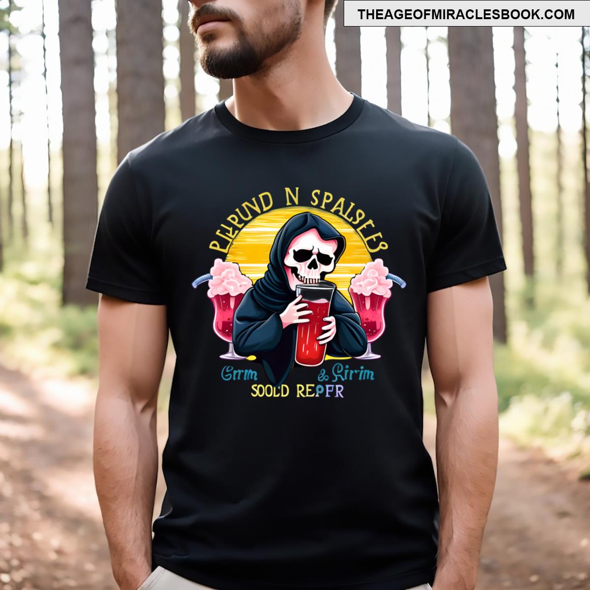 Weird Grim Reaper Red Drink T-shirt