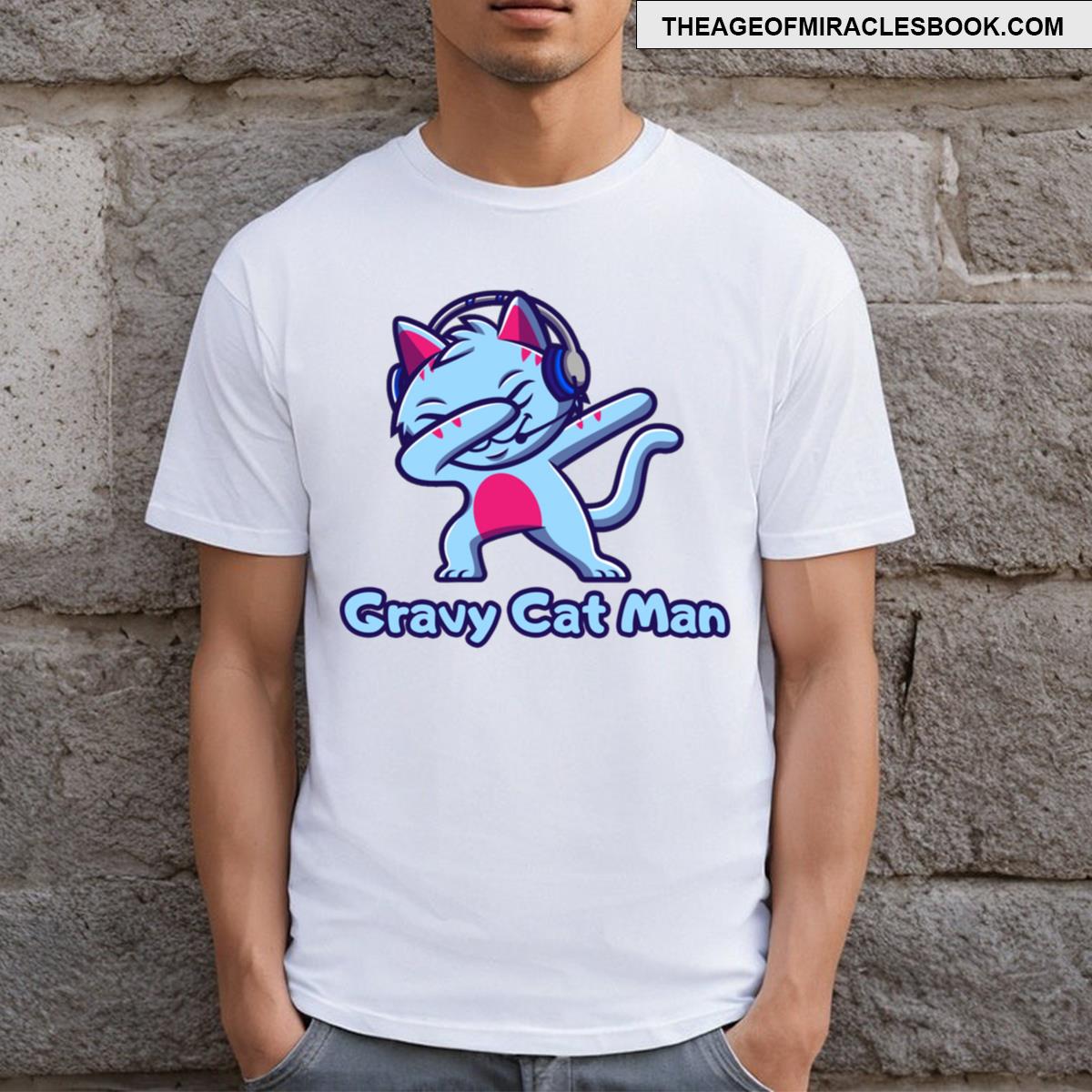 Cute And Funny Cravy Cat Man T-shirt