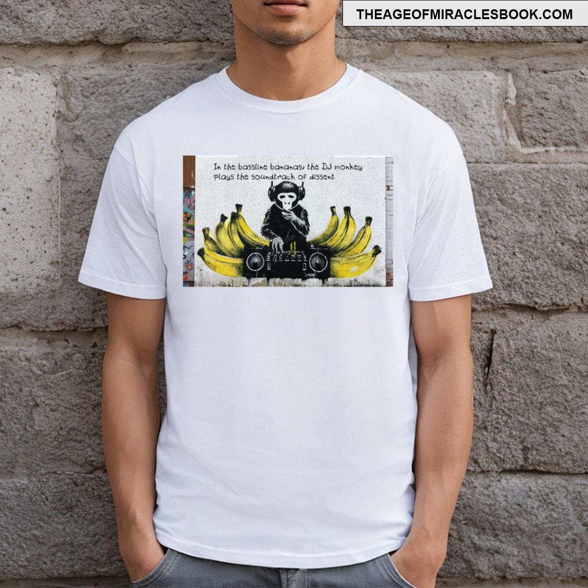 Dj Monkey Stencil Graffiti T-shirt