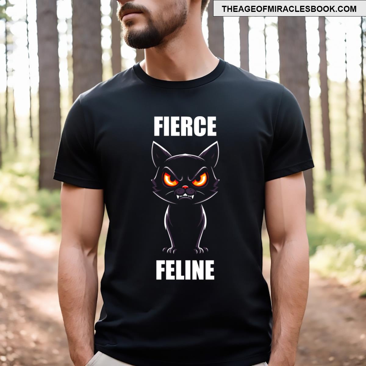 Fierce Black Cat T-shirt