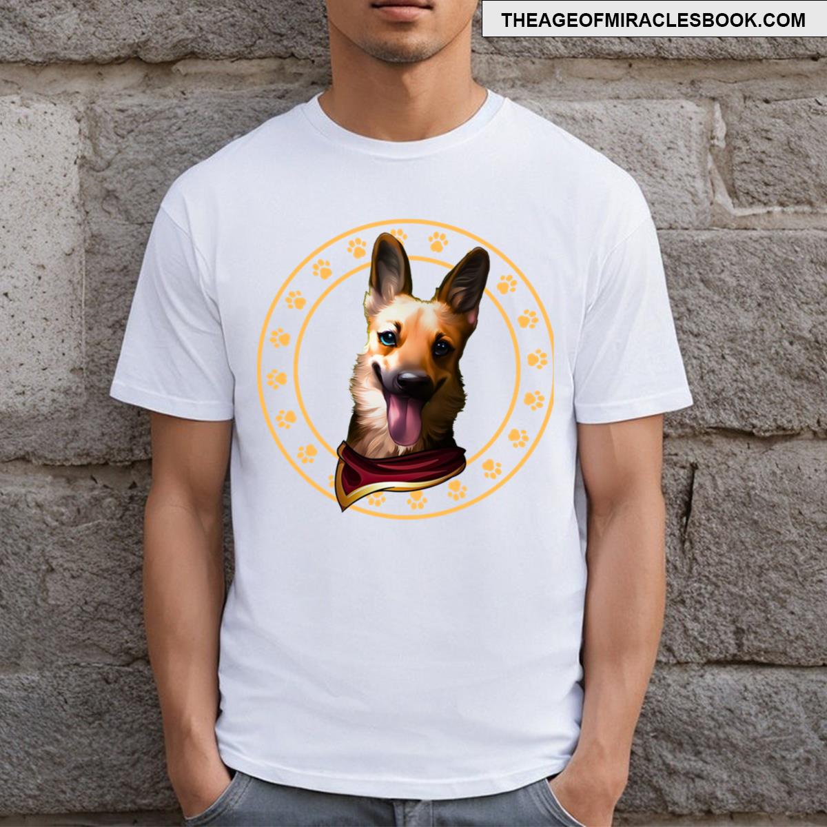 Joyful Pup Scarlet Elegance T-shirt