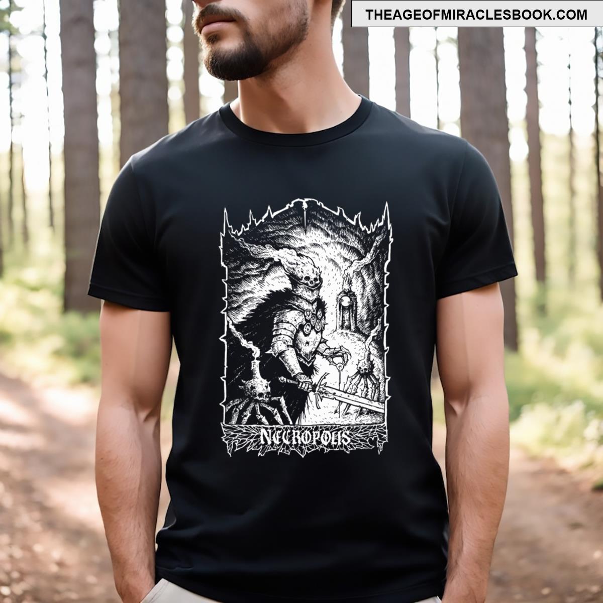 Necropolis White Ink T-shirt