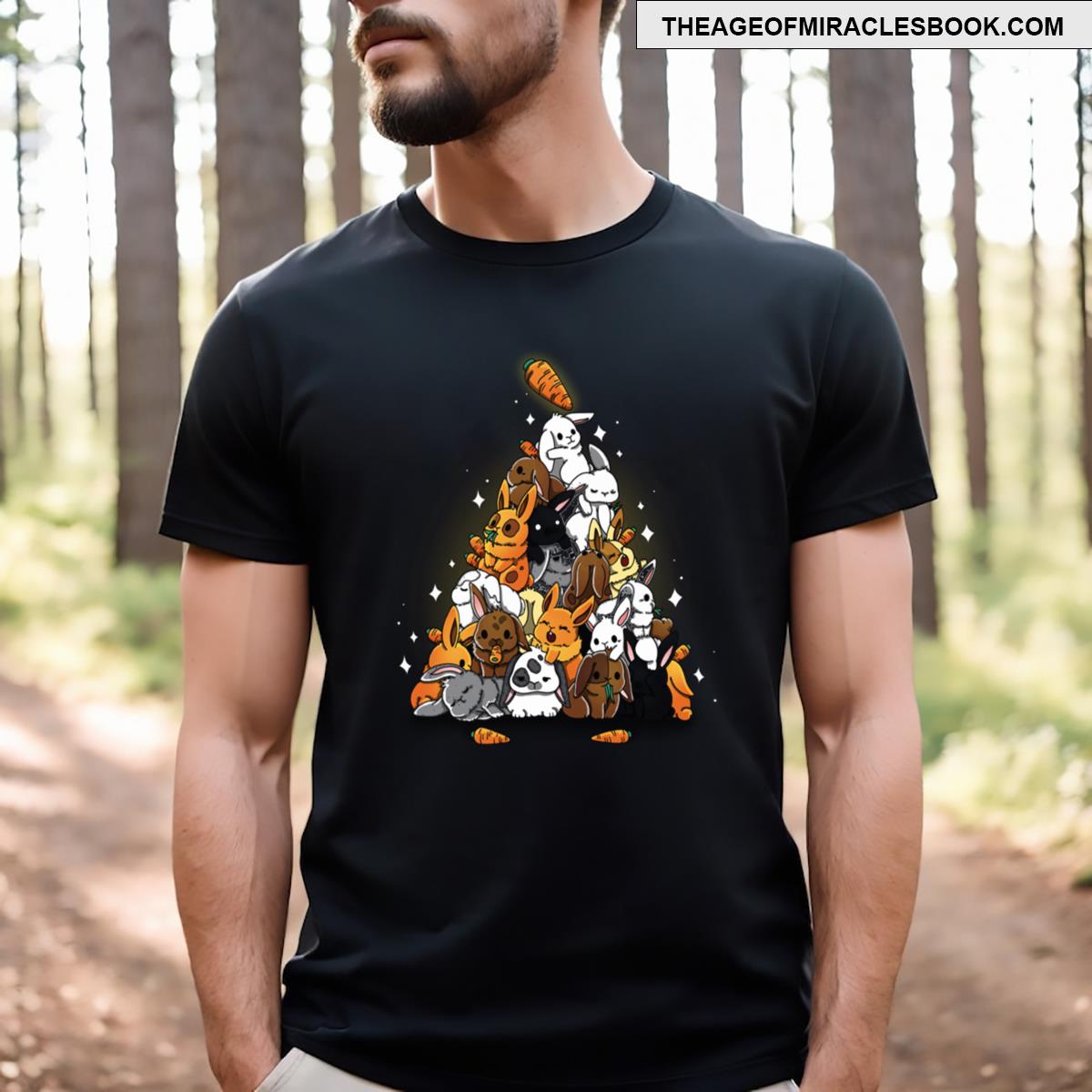Rabbit Xmas Tree T-shirt