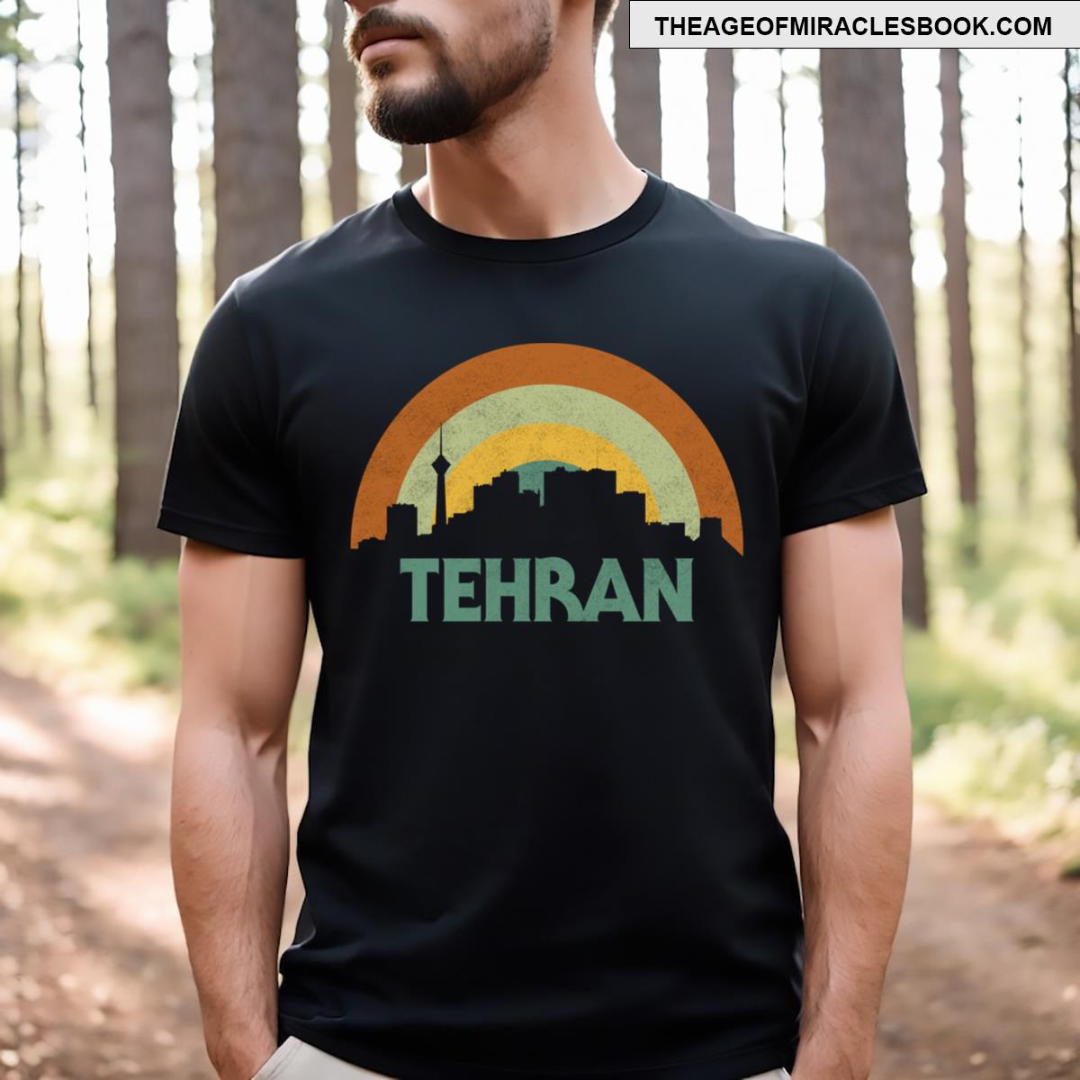 Tehran Iran Retro City Sunset V2 T-shirt