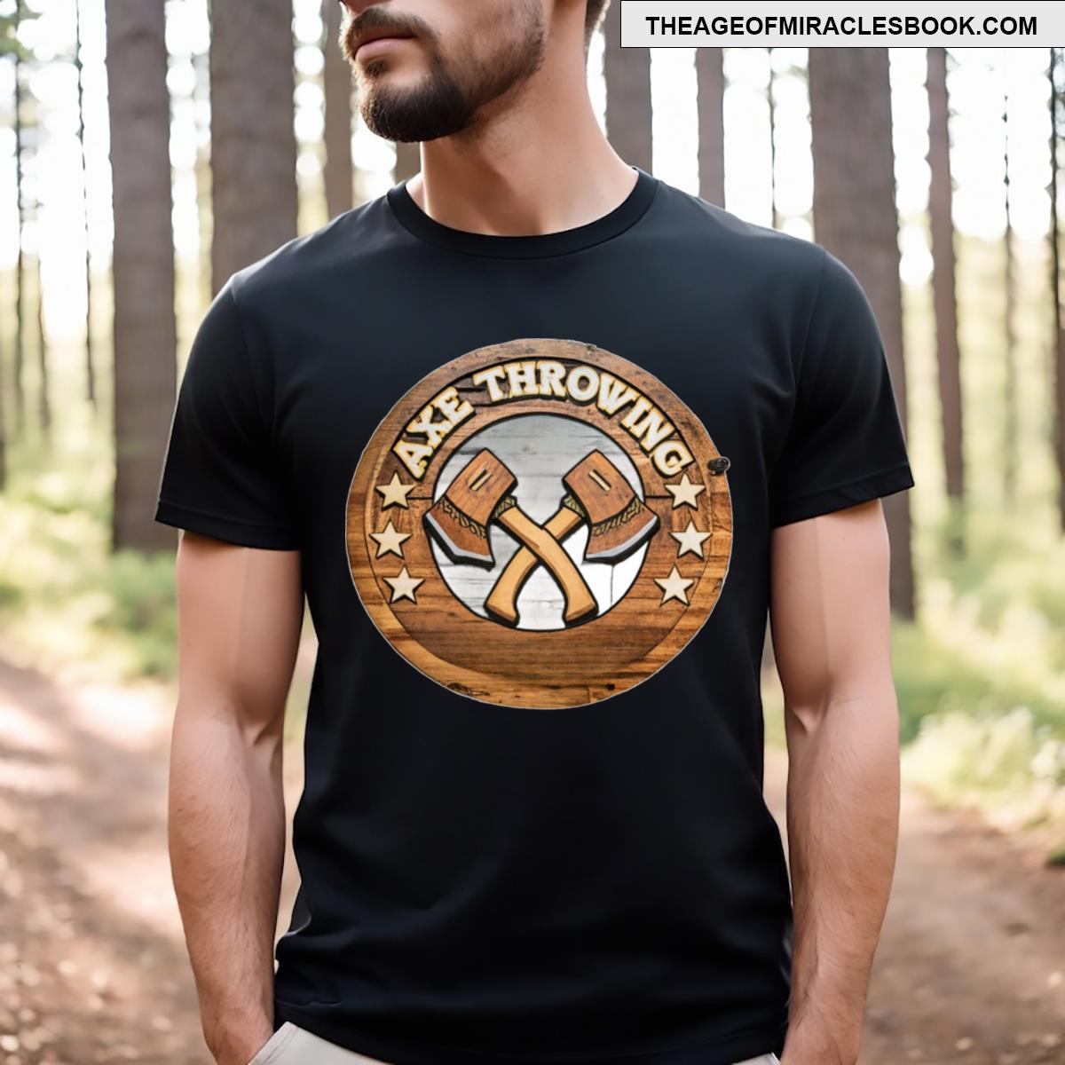 Axe Throwing Logo Style T-shirt