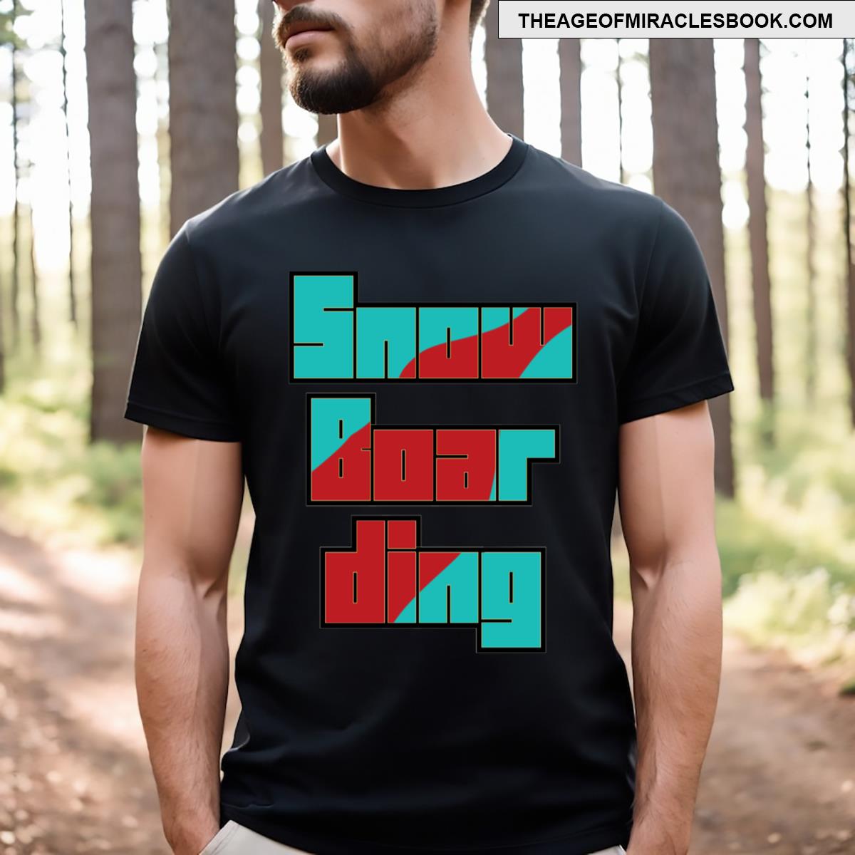 Snowboard Typographic Design T-shirt