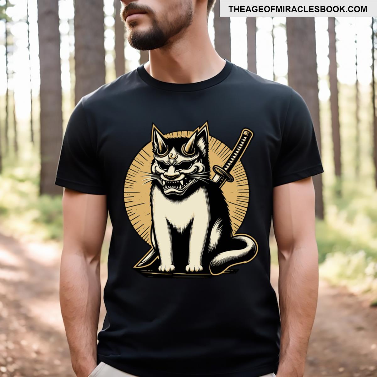 Catana Samurai Cat Essential T-shirt