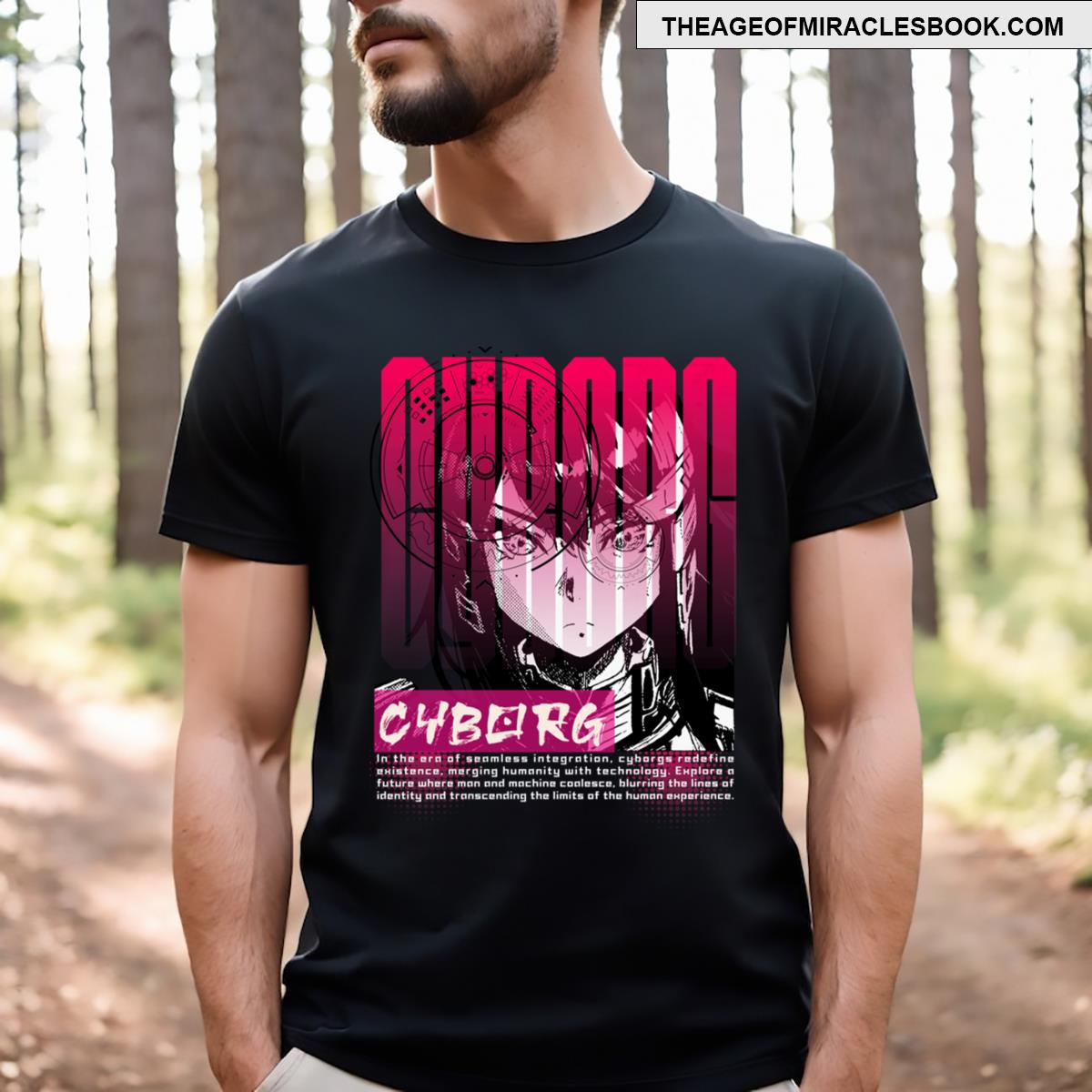 Cyborg Human Robot Cyborg Anime T-shirt