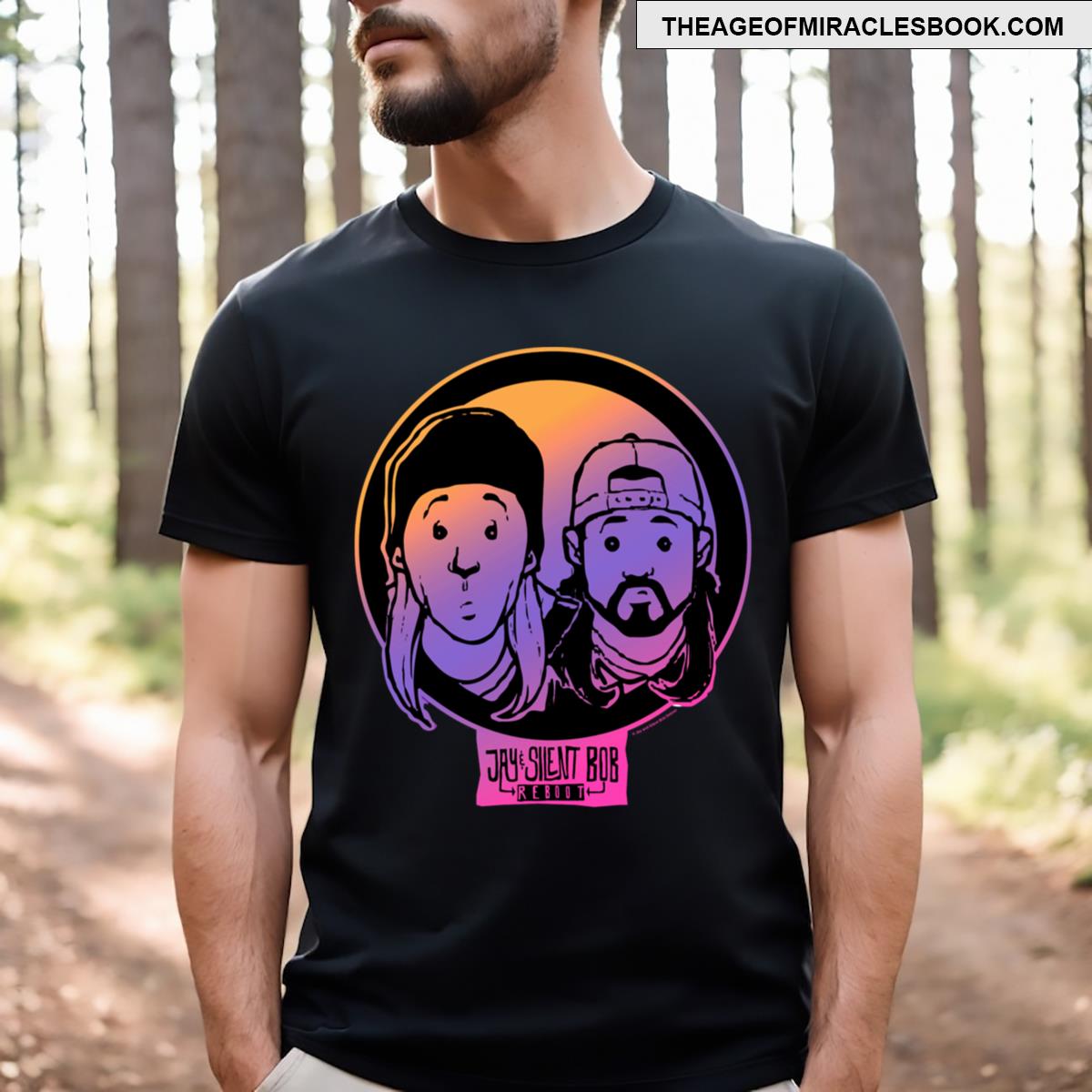Jay And Silent Bob Cartoon Photograph Pullover T-shirt