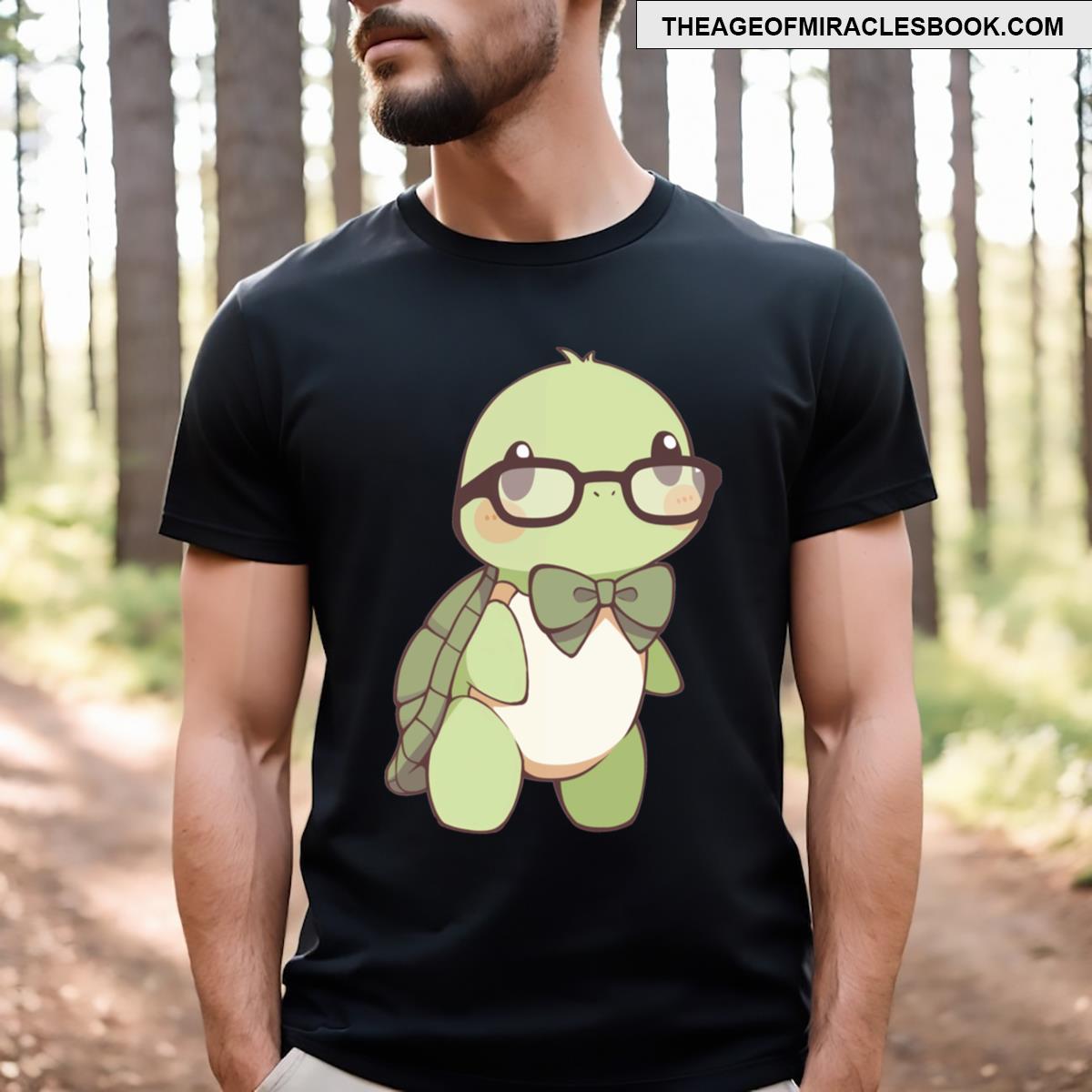 Cute Turtle In Glasses T-shirt