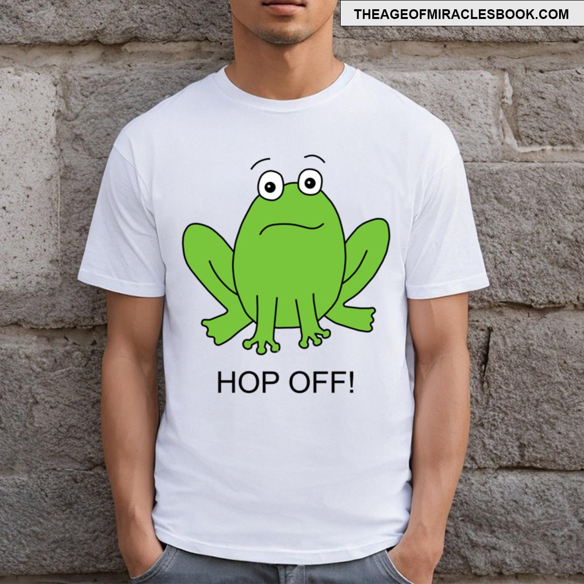 Hop Off Cartoon Frog T-shirt