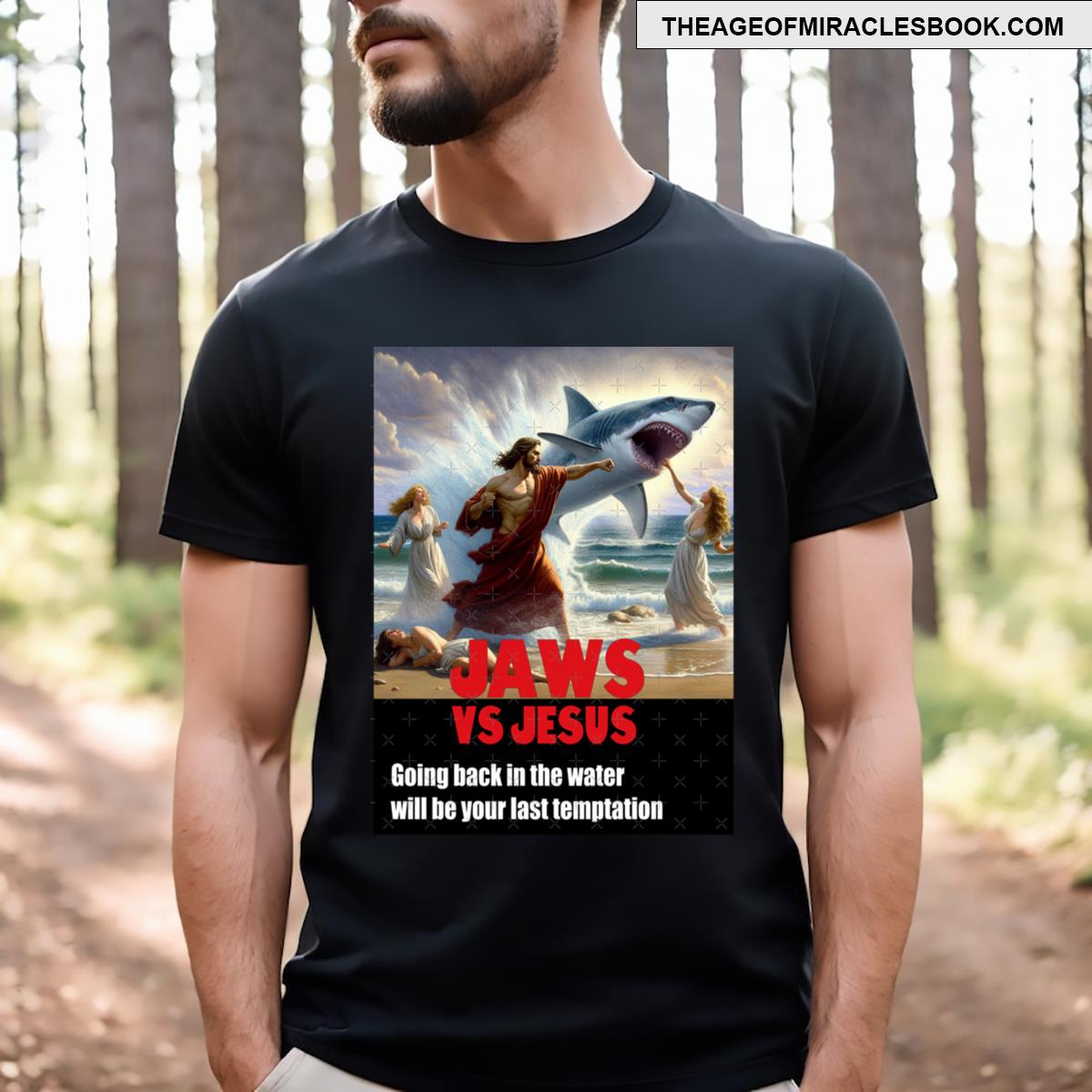 Jesus Vs Jaws T-shirt
