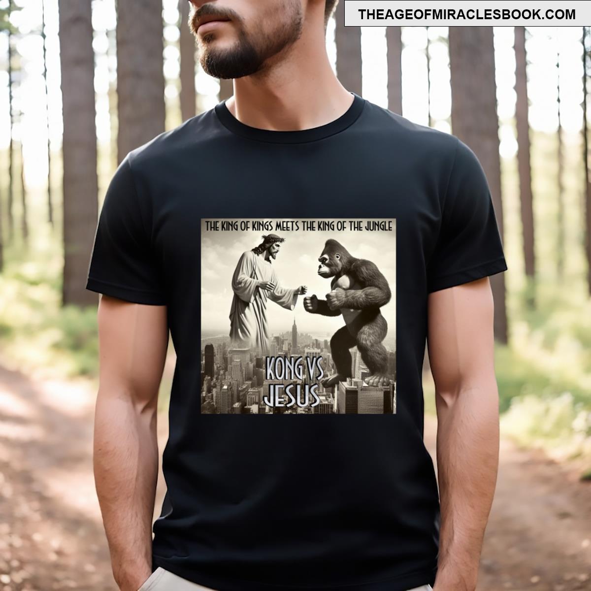 King Kong Vs Jesus T-shirt