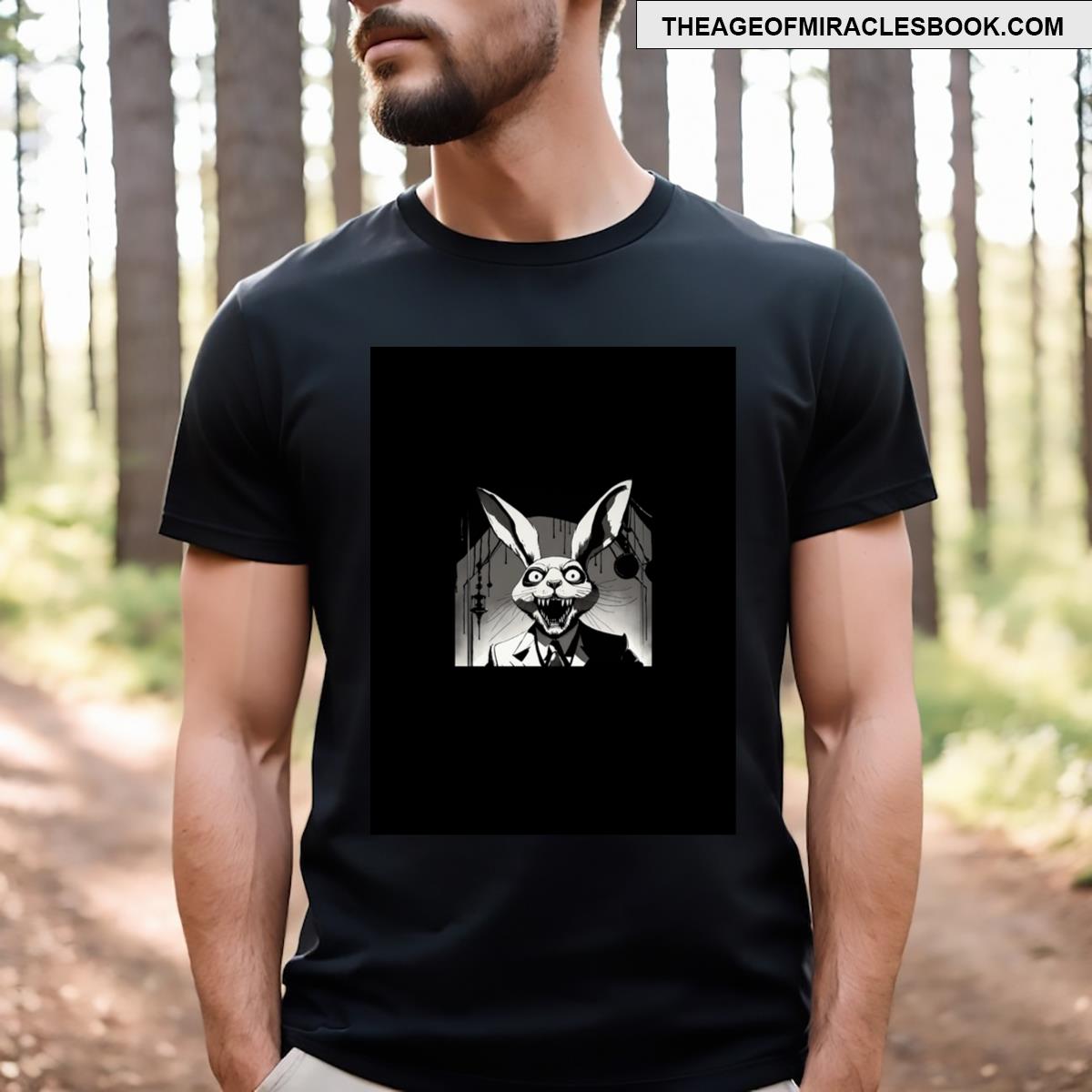 Scary Bunny Rabbit Graphic T-shirt