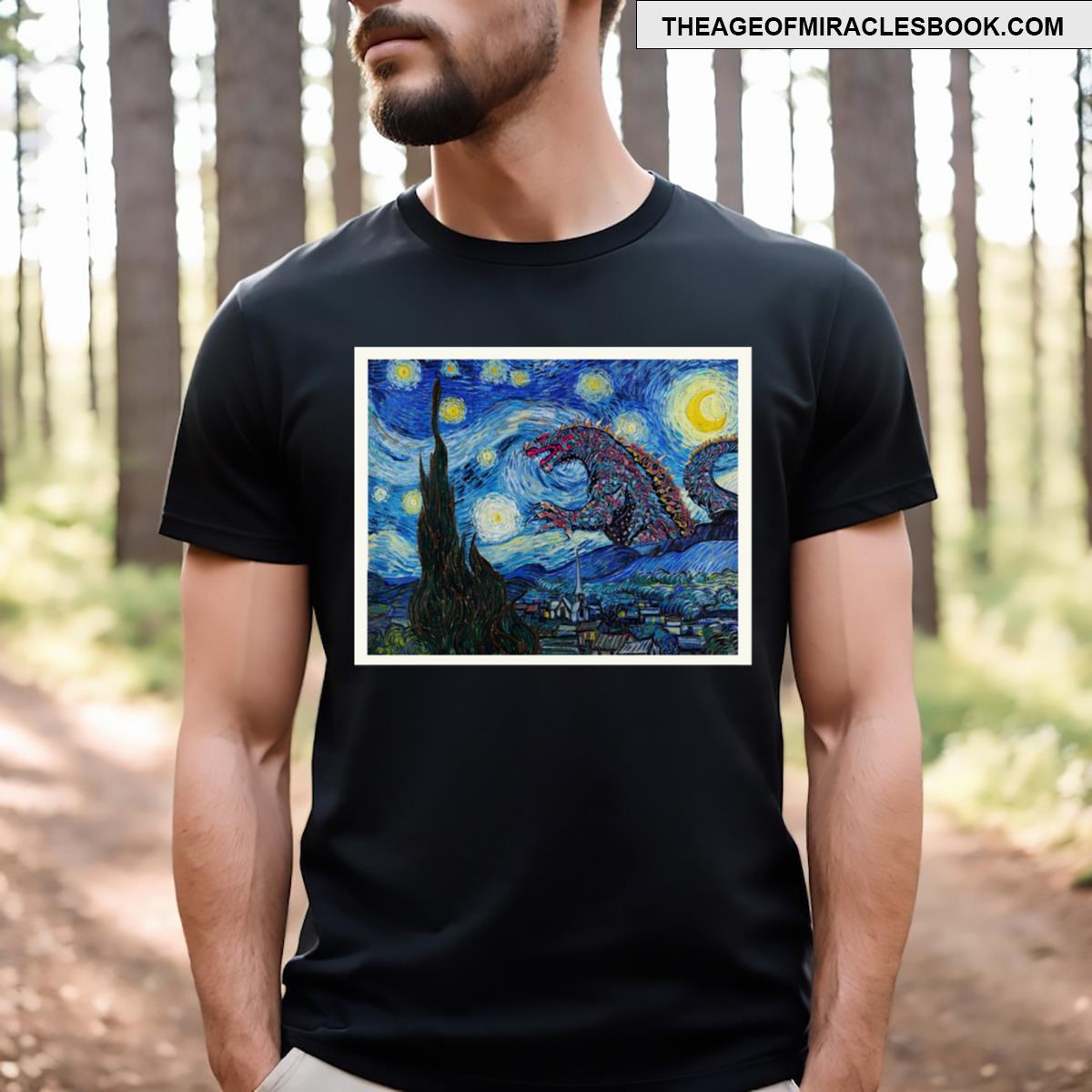 Godzilla In The Starry Night Essential T-shirt