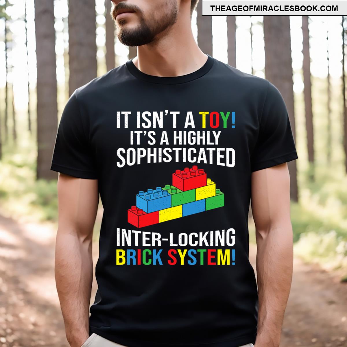 Master Builder Bricks Blocks Kids Boys Teens Men T-shirt