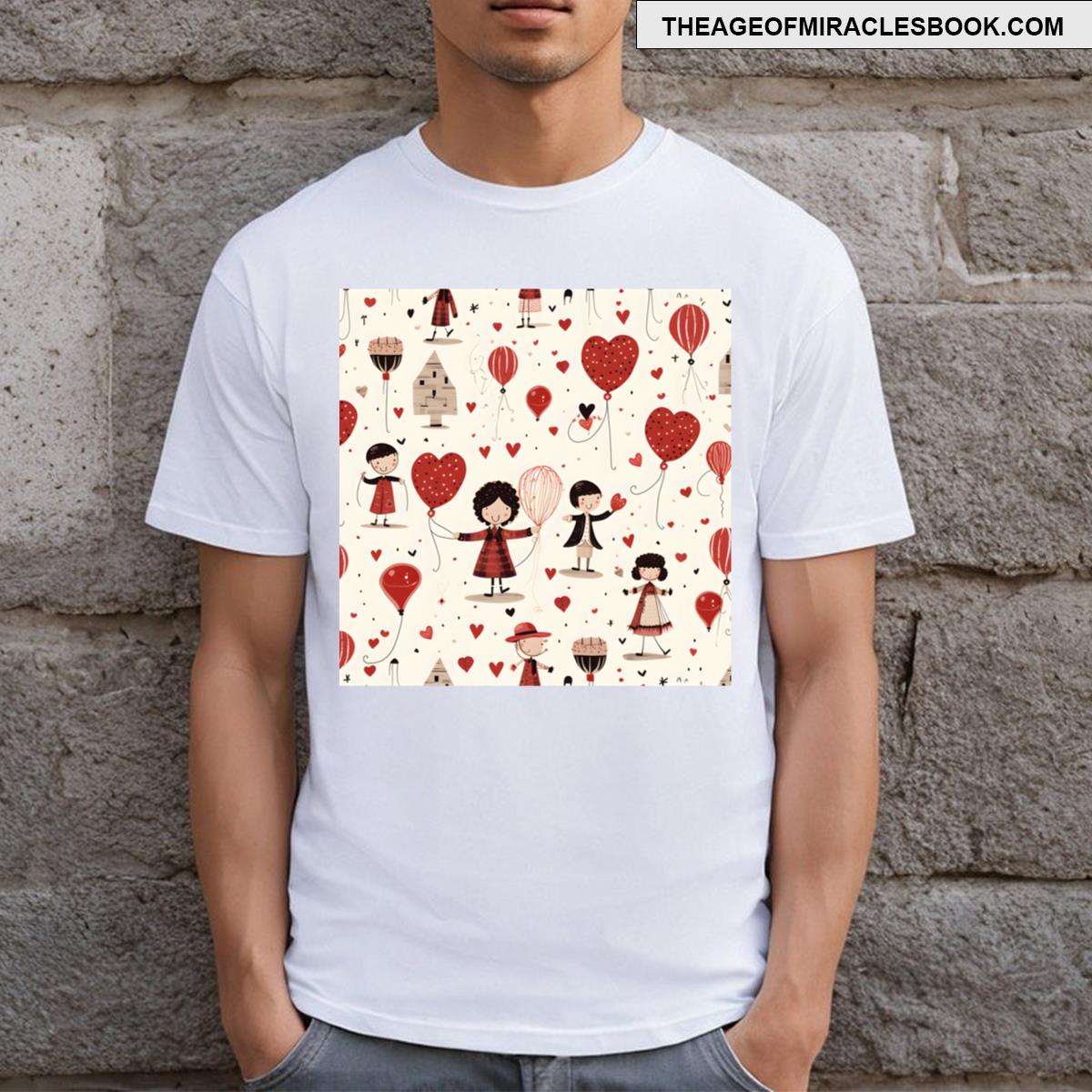 Happy Valentine’s Day Pattern T-shirt
