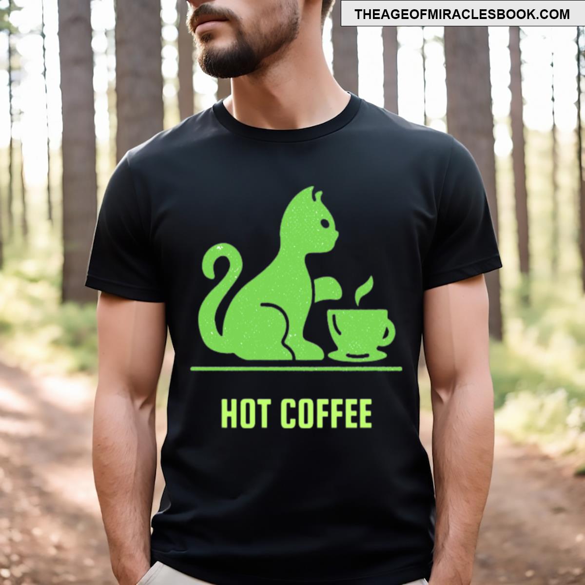 Hot Coffee Cute Cat T-shirt
