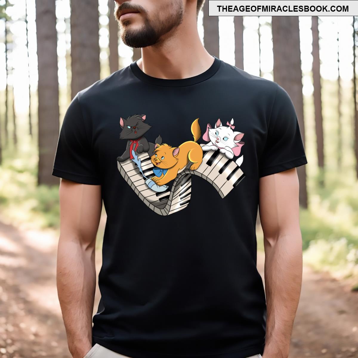 Piano Kittens Aristocats T-shirt