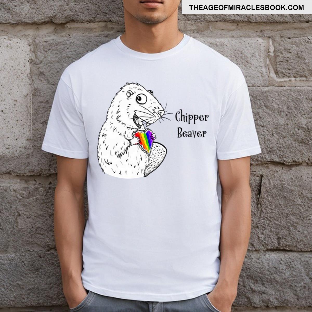 Rainbow Chipper Beaver T-shirt