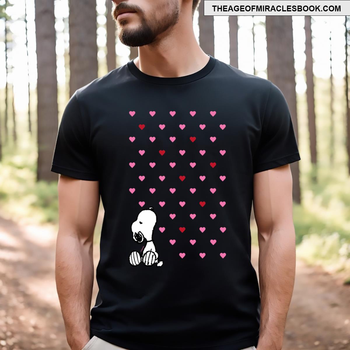 Peanuts Valentine Snoopy Hearts T-shirt
