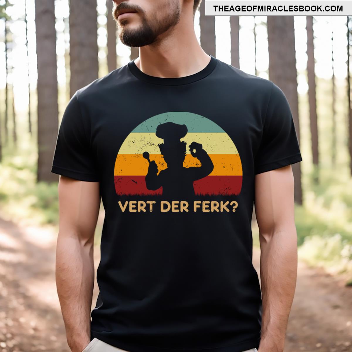 Retro Sunset Vert Der Ferk T-shirt
